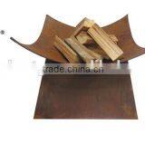 Rustic Fire Pit / Garden Fireplace / Square Fire Bowl With Base thumbnail-1