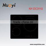 3 Burners Full Chinese Black Crystal Panel Iron Chasis Induction Hob