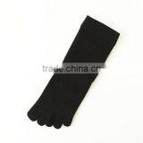 Best Socks Manufacturer Custom OEM Design Woman Comfortable Organic Cotton Knitted Plain Black Toe Socks