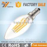 2015 New Product C37L 2W LED Filament Candle Light With Clip E14/E27 With Tail of CE and ROHS Approved Led Window Candle Lights thumbnail-1