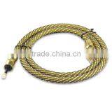 High Speed Black Fiber Optic Audio Cable Toslink Plug to Optical 3.5mm Jack Cable thumbnail-1