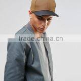 Daijun New Design OEM Hot Sale 100%Cotton Plastic Buckle Faux-leather Flat Visor Khaki Plain Men Custom Waterproof Snapback thumbnail-4