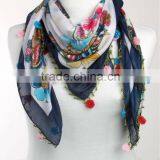 Wholesale Scarf Cotton Oya Yazma Handmade With Lace Yemeni Weil Beach Cover Up thumbnail-1