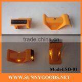 Two Reflectors Solar Flash Guardrail Delineator Yellow Solar Flashing Warning Light thumbnail-2