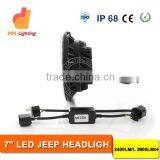 7 Inch Car LED Projector Headlight Round Head Light for JK Led Headlight 12v 24v