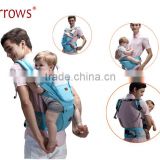 Easy Taken Natural Cotton Organic Polyster Material Comfortable Baby Hipseat Carrier Adult Baby Backpacks