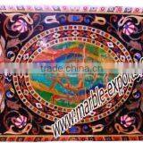 Rectangle Table Top, Semi Precious Stone Inlay Table Top