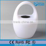 Battery Operated Rgb Color Changing Led Illuminated Cordless Portable Mood Light With Bluetooth Speaker