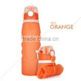 Eco Friendly Small Silicone Foldable Sport Water Bottle thumbnail-3