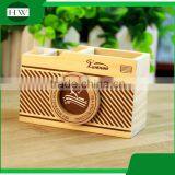 Multipurpose Wooden Cartoon Camera Penholder Storage Pen Container Case Box Holder thumbnail-3