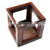 Office Desk Square Wooden Hollow Pen Holder, Stationery Storage Holder thumbnail-3