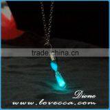 Valentines Day Gift Glowing Necklace , Glow in the Dark Heart Pendant Luminous Necklace thumbnail-3