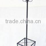 RH-4737 Multifunctional Metal Standing Coat Rack With Umbrella Holder Hat Clothes Coat Rack thumbnail-3