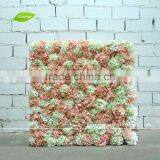 GNW FLW1508-3 Fake Rose And Hydrangea Flower Wall Artificial Wedding Stage Backdrop thumbnail-2