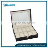 10 Grid Watch Display Storage Case Jewelry Collection Organizer Leather Box thumbnail-2