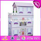 New Style 3 Floor Girls Pretend Play Wooden Dollhouse Cottage W06A224 thumbnail-2