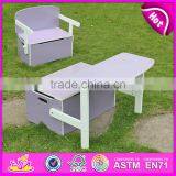 New Design Competitive Price Kid Storage Box,Portable Children Wooden Toy Box,Storage Box Can Change to Study Table W08G017A thumbnail-1