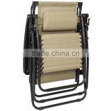 Garden Metal Canopy Folding Beige Zero Gravity Lounge Chair thumbnail-6