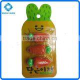 Cute 3d Eraser Fruit and vegetable shape eraser Cartoon Eraser