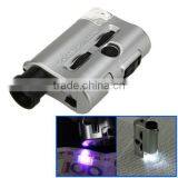 KMT Mini 30-60X Pocket Microscope Loupe LED UV Light Magnifier thumbnail-2