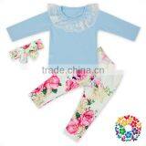 Fashion Baby Clothing Sets 3 Pcs Newborn Wears Clothes With Match Knot Headband Wholesale Baby Wear Outfits Children Clothing thumbnail-1