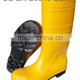 yellow steel toe steel midsole pvc safety boots