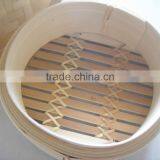 5" Diameter Chinese Natural Designed Bamboo Dim Sum Steamer thumbnail-6