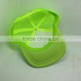 Fluorescent Yellow Trucker Style Snapback Cap With Sponge Mesh Cap thumbnail-6