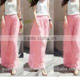 Western Stylish Women's Loose Chiffon Wide Leg Pants Long Trousers thumbnail-1