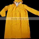 Waterproof Yellow PVC Polyester Safety Long Raincoat thumbnail-2