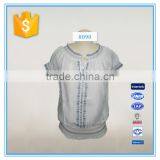 Fashion Garment and Neck Design of Tencel Embroidery Blouse thumbnail-1