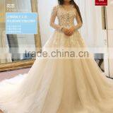 Custom Made White See Through Women Wedding Dress Empire Vintage Floor Length Princess Party Dress YDYS15B0201 thumbnail-2