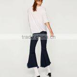 Wholesale Women Custom Top Casual Woman Hollow Buckle T-Shirt China Supplier thumbnail-3