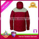 Red Colour Custom Satin 90% Down 10% Feather Jacket thumbnail-2