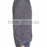 Solid Grey Men's Anti-wrinkle Horse Riding Shirt Made by Top Designers thumbnail-3