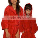 100 Cotton Kids Terry Hooded Bathrobes thumbnail-3