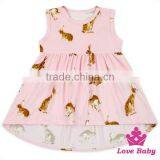 2017 New Design Korean Style Clothing For Kids Easter Rabbit Pattern Sleeveless Baby Girl Dress thumbnail-1