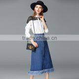 Superior Quality Soft Long Blue Jean Skirts for Women thumbnail-2
