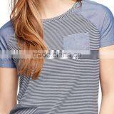 Wholesale Cheap Short Raglan Striped t Shirts thumbnail-6