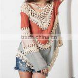 Walson Summer Women Bathing Suit Sexy Lace Crochet Bikini Swimwear Cover Up Beach Dress thumbnail-2