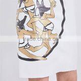 Girls Wearing Images Tight Faux Leather Short Pencil Skirt With Dancing Wolves thumbnail-5