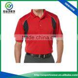 Red Color Hot Selling Performance Dry Fit Material Polo Shirts With Contrast Color thumbnail-1