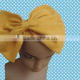 Baby Girls Cute Hair Bands Boutique Children Pure Cotton Headbands With Big Bowknot Wholesale Cheap Hair Bow Children Hairbands thumbnail-4