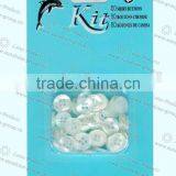 White Plastic Shirt Button thumbnail-1
