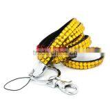 Orange Yellow Acrylic Strap Lanyard For ID Card /Mobile Phone With Lobster Clasp Key Ring 44cm thumbnail-1
