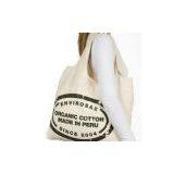 Beige Printed Eco - Friendly Loop Recycled Cotton Shoulder Bags With Handles thumbnail-1