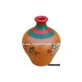 Vase Handmade Hand Painted Artifact From India Heritage thumbnail-1