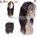 wholesale natural color 1b# huma hair 360 lace frontal closure