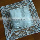 wedding use cotton lace handkerchief