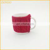Hot Sales Ceramic Coffee Mug With Knitting Cup Cover Sales Christmas Gift Ceramic Mug Cup With Knitting Sleeve Cover thumbnail-6